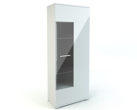 Modern White Wardrobe Cabinet Modello 3D