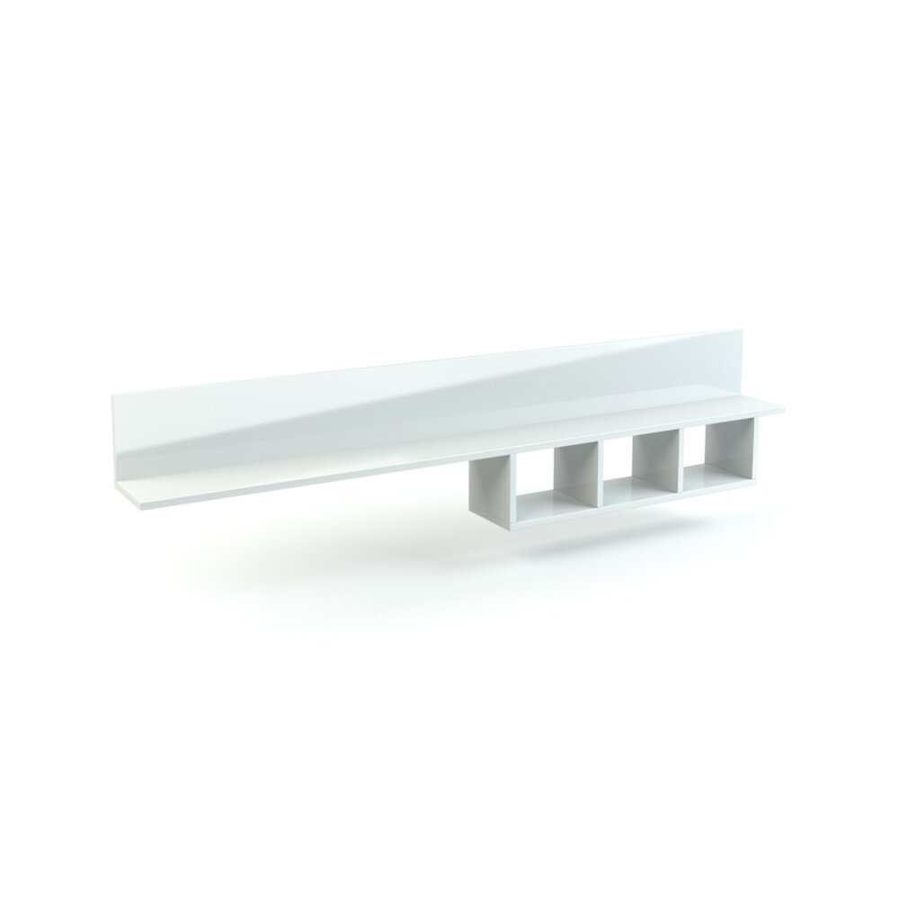 Modern White Shelf Modello 3D