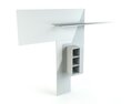 Modern Minimalist Desk Modèle 3d