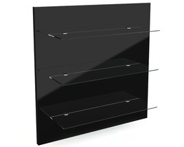 Modern Black Wall Shelf 3D model