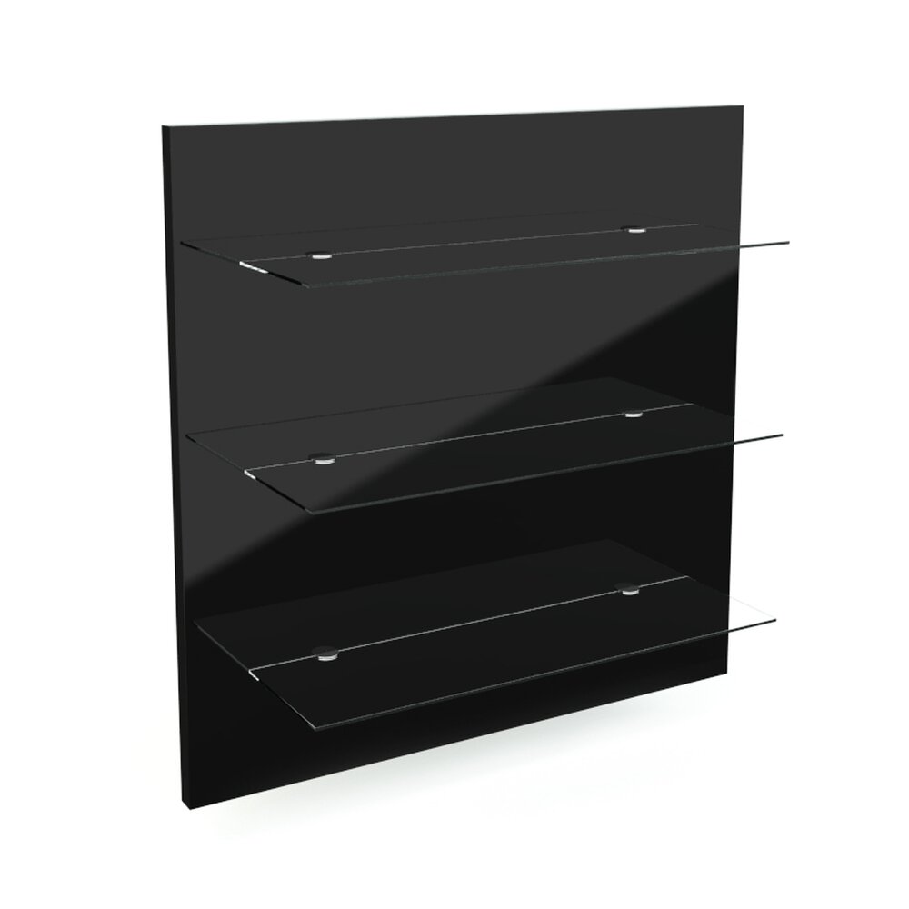 Modern Black Wall Shelf 3D модель