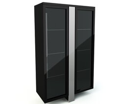 Modern Black Wardrobe 3Dモデル