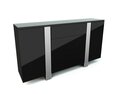 Modern Black Sideboard 3d model
