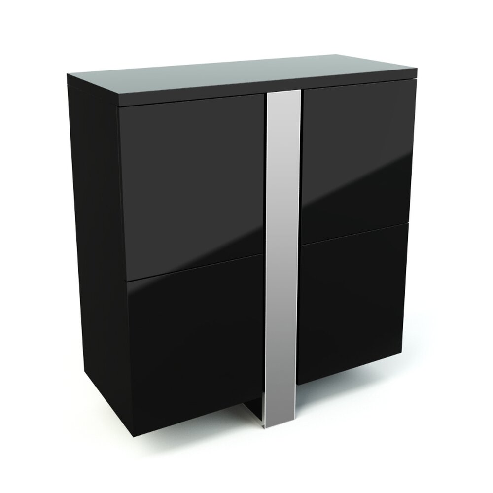 Modern Black Cabinet 3D-Modell
