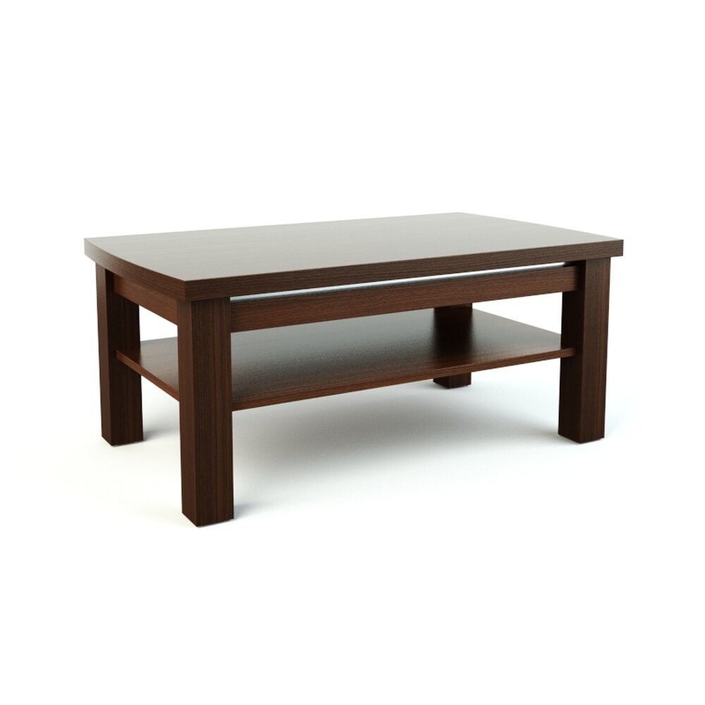 Modern Wooden Coffee Table 02 3D-Modell