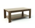 Modern Wooden Coffee Table 03 Modello 3D