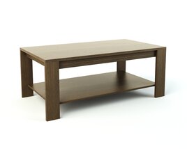 Modern Wooden Coffee Table 03 3D model