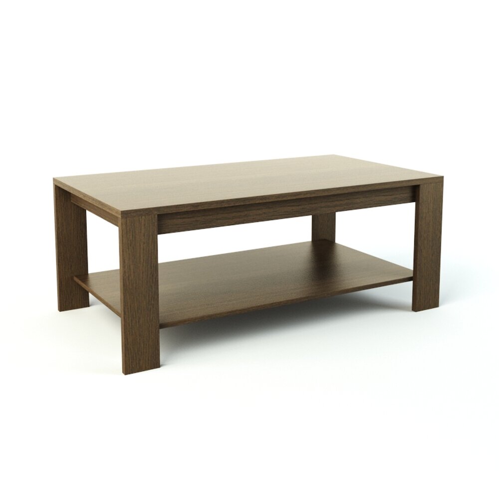 Modern Wooden Coffee Table 03 Modelo 3d