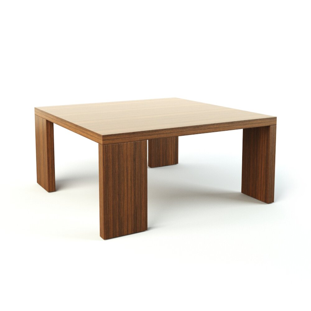 Modern Wooden Coffee Table 04 Modelo 3d