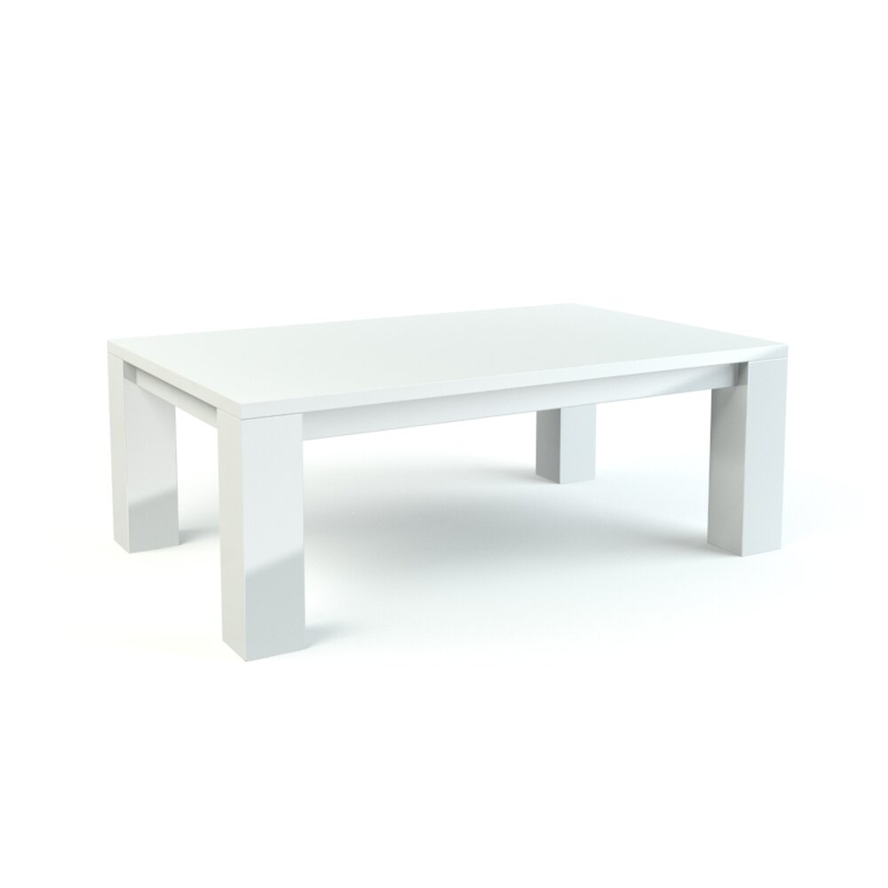Modern White Coffee Table 3D-Modell