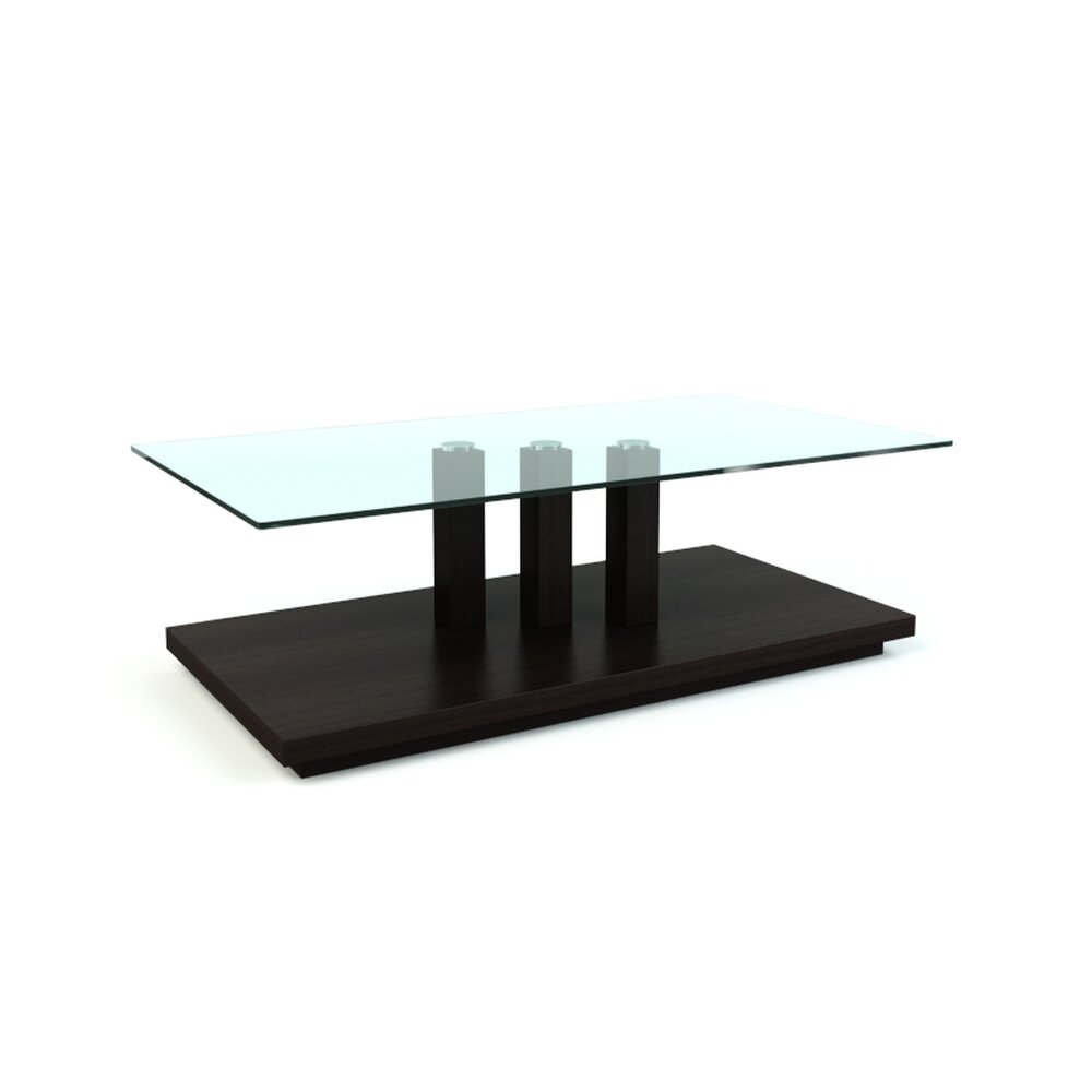Modern Glass-Top Coffee Table 02 3D-Modell