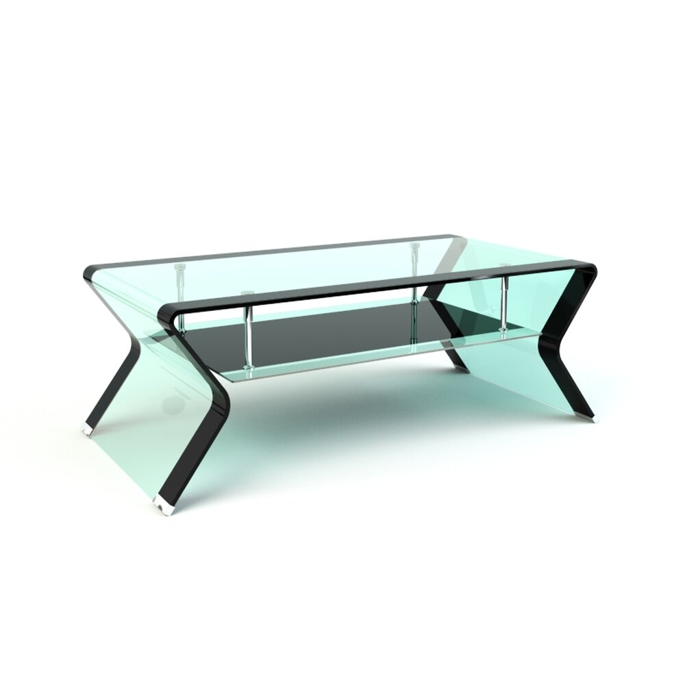 Modern Glass Coffee Table 03 Modèle 3D