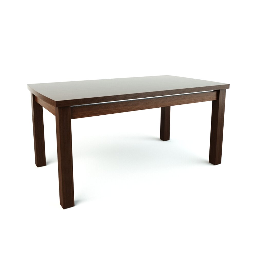 Modern Wooden Table 02 3D-Modell
