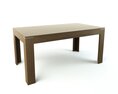 Modern Wooden Table 03 3D-Modell