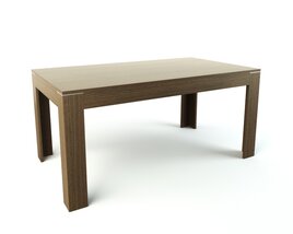 Modern Wooden Table 03 Modelo 3d