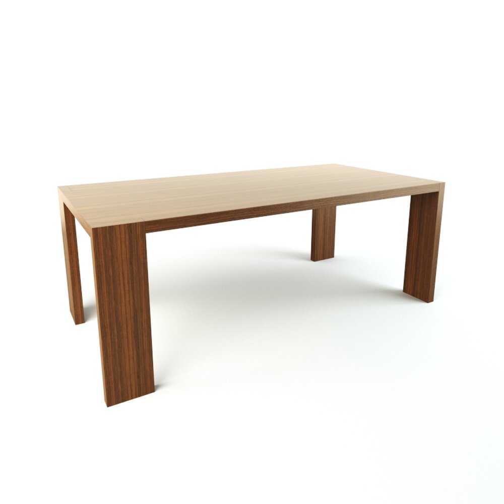 Modern Wooden Table 04 Modèle 3d