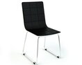 Modern Black Sled Chair Modello 3D