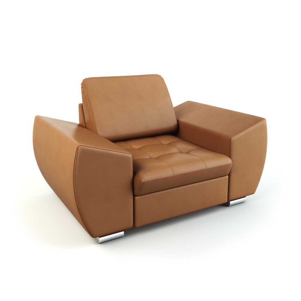 Modern Leather Armchair Modelo 3D