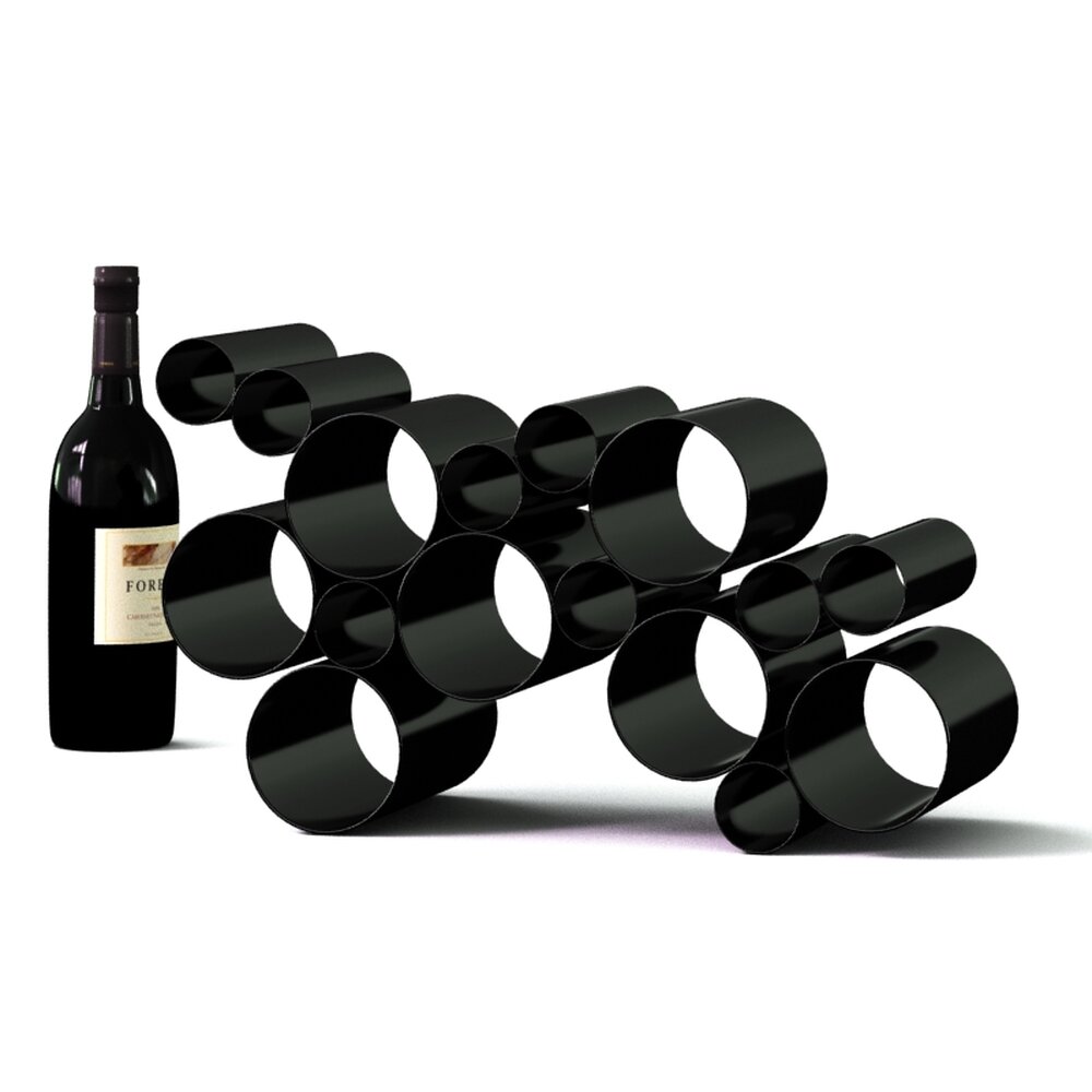Modern Wine Rack Display 3D модель