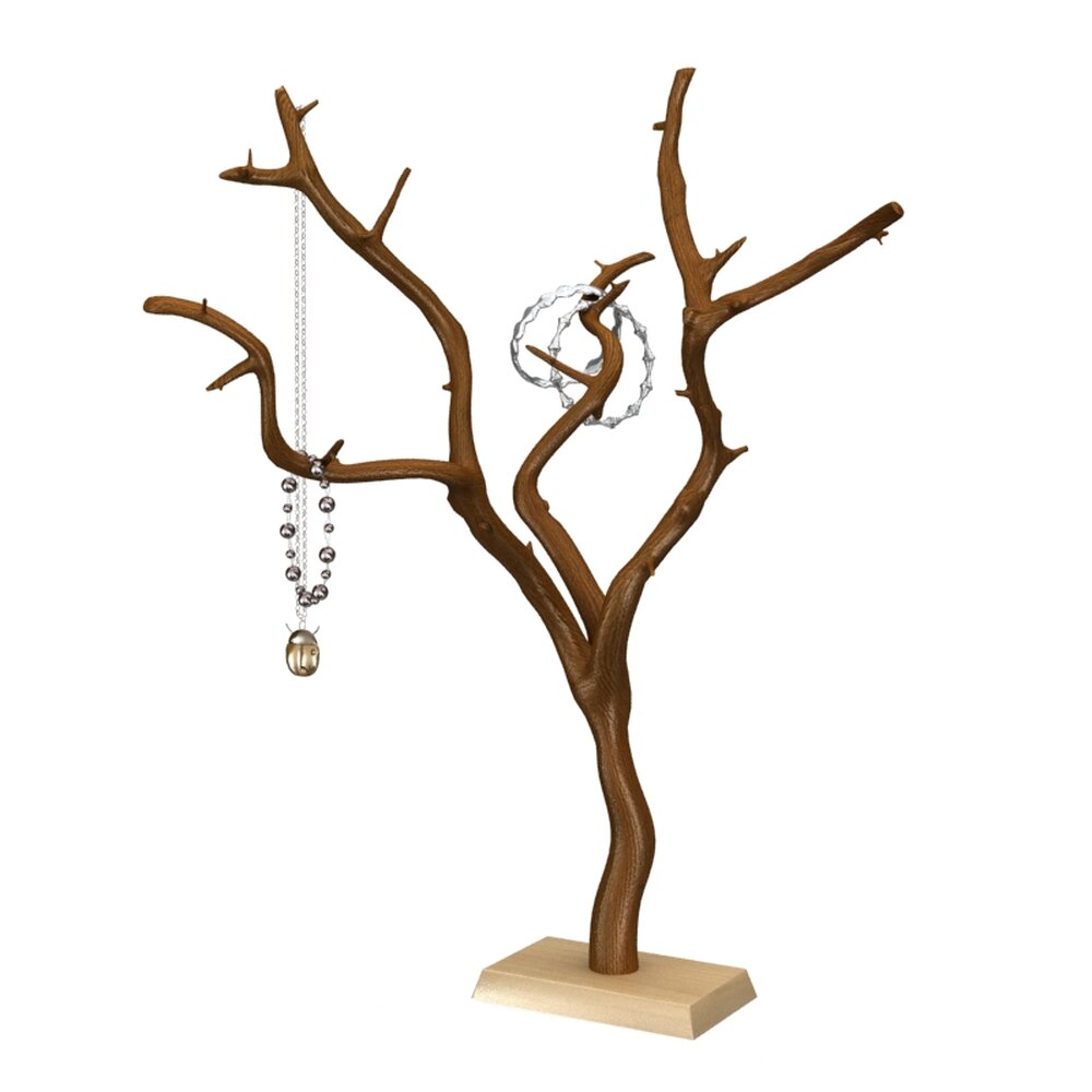 Tree-Inspired Jewelry Holder Modelo 3d