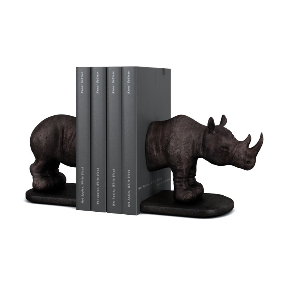 Rhino Bookends Modèle 3d