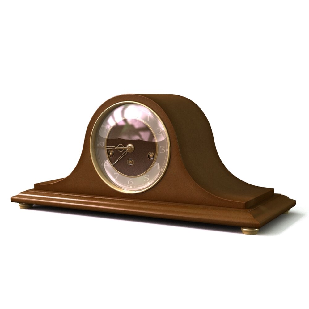 Wooden Mantel Clock Modello 3D