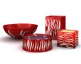 Decorative Red Candle Holders Modelo 3d