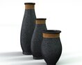 Modern Textured Vases 3d model