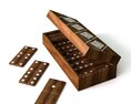Wooden Domino Set 3d model