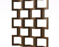 Geometric Wooden Shelf 3d model