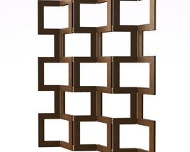 Geometric Wooden Shelf Modello 3D