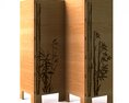 Bamboo-Engraved Room Divider 3d model