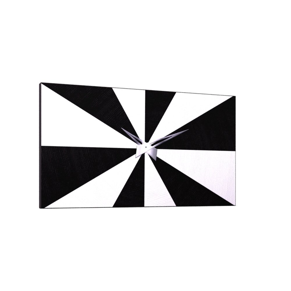 Black and White Geometric Wall Art Modèle 3d