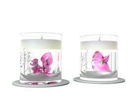 Floral Decorative Candles 3D модель