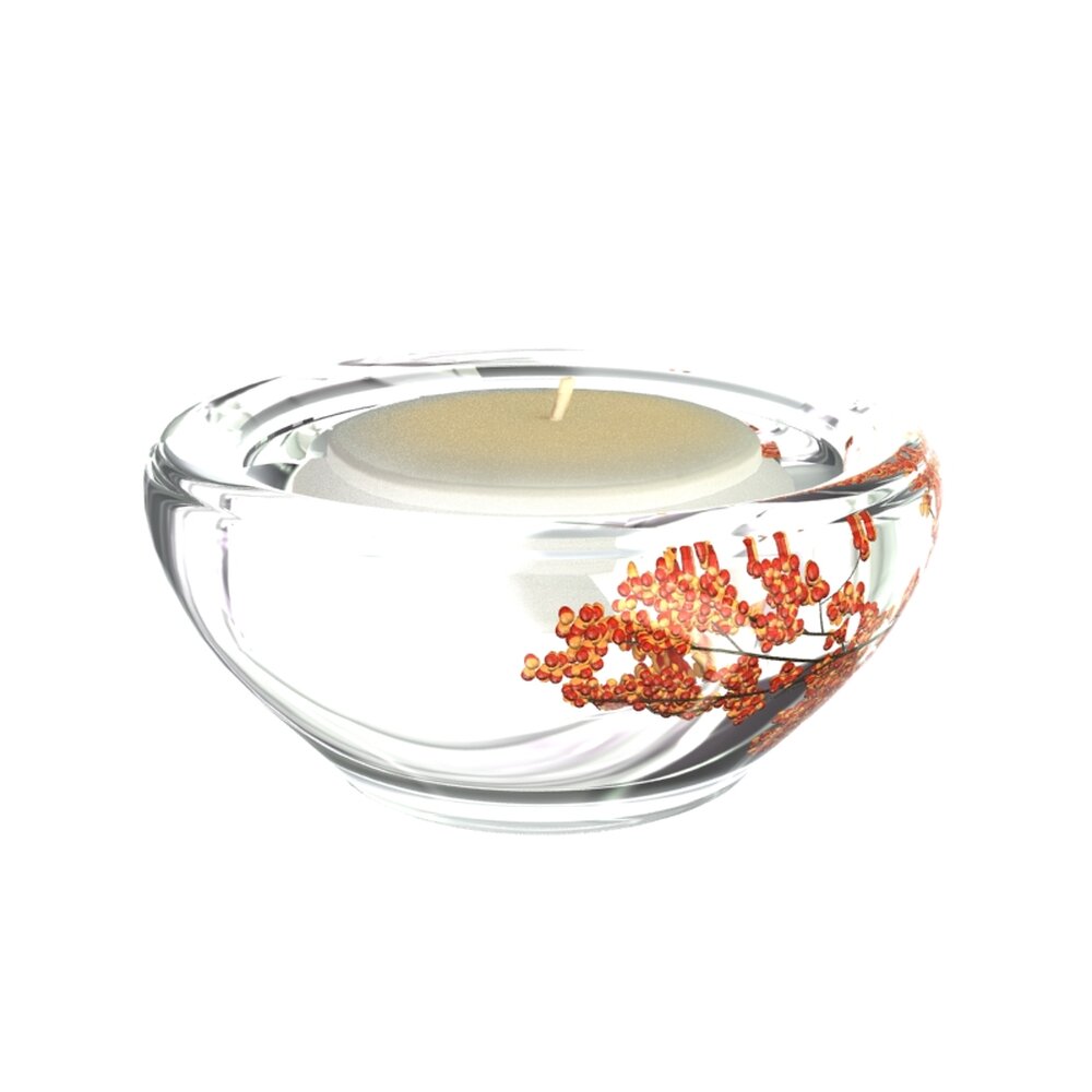 Floral Decorative Candle Holder 3Dモデル
