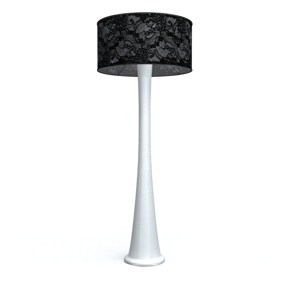 Elegant Black Table Lamp 3D-Modell