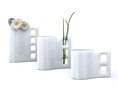 Modern Ceramic Vase Trio 3d model
