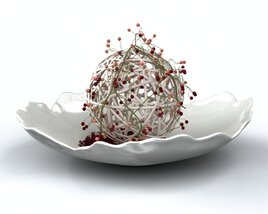 Abstract Decorative Sphere on Plate 3D-Modell