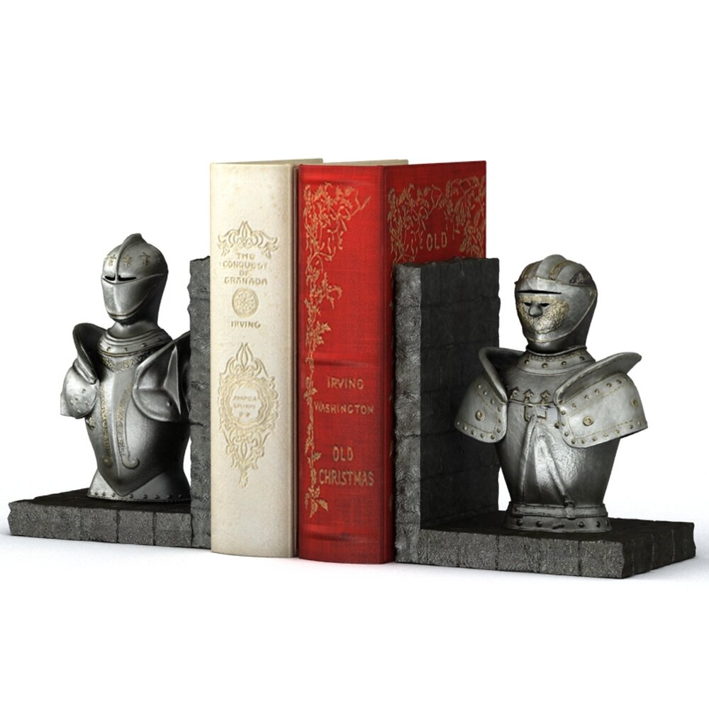 Knight Bookends 3D 모델 