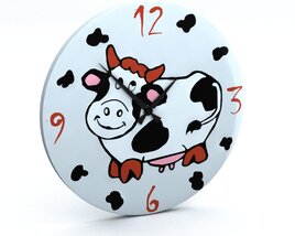 Cow-Themed Wall Clock Modelo 3D