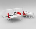 Modern Office Furniture Set Modello 3D