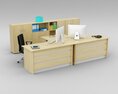 Modern Office Workstation Modèle 3d