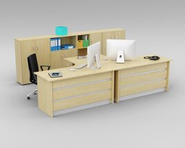 Modern Office Workstation 3Dモデル