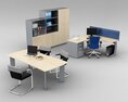 Modern Office Workstation 02 3D-Modell