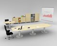 Modern Office Furniture Set 02 3Dモデル