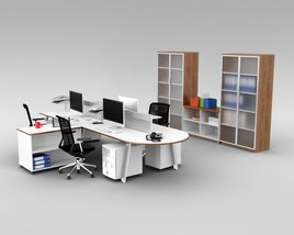 Modern Office Workstation Design Modelo 3D