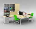 Modern Office Workstation 04 Modello 3D