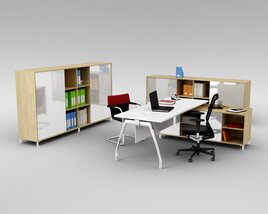 Modern Office Furniture Set 05 Modelo 3d