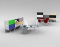 Modern Office Furniture Set 06 3D 모델 