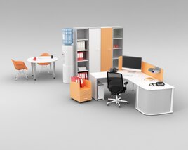 Modern Office Furniture Set 07 Modelo 3d